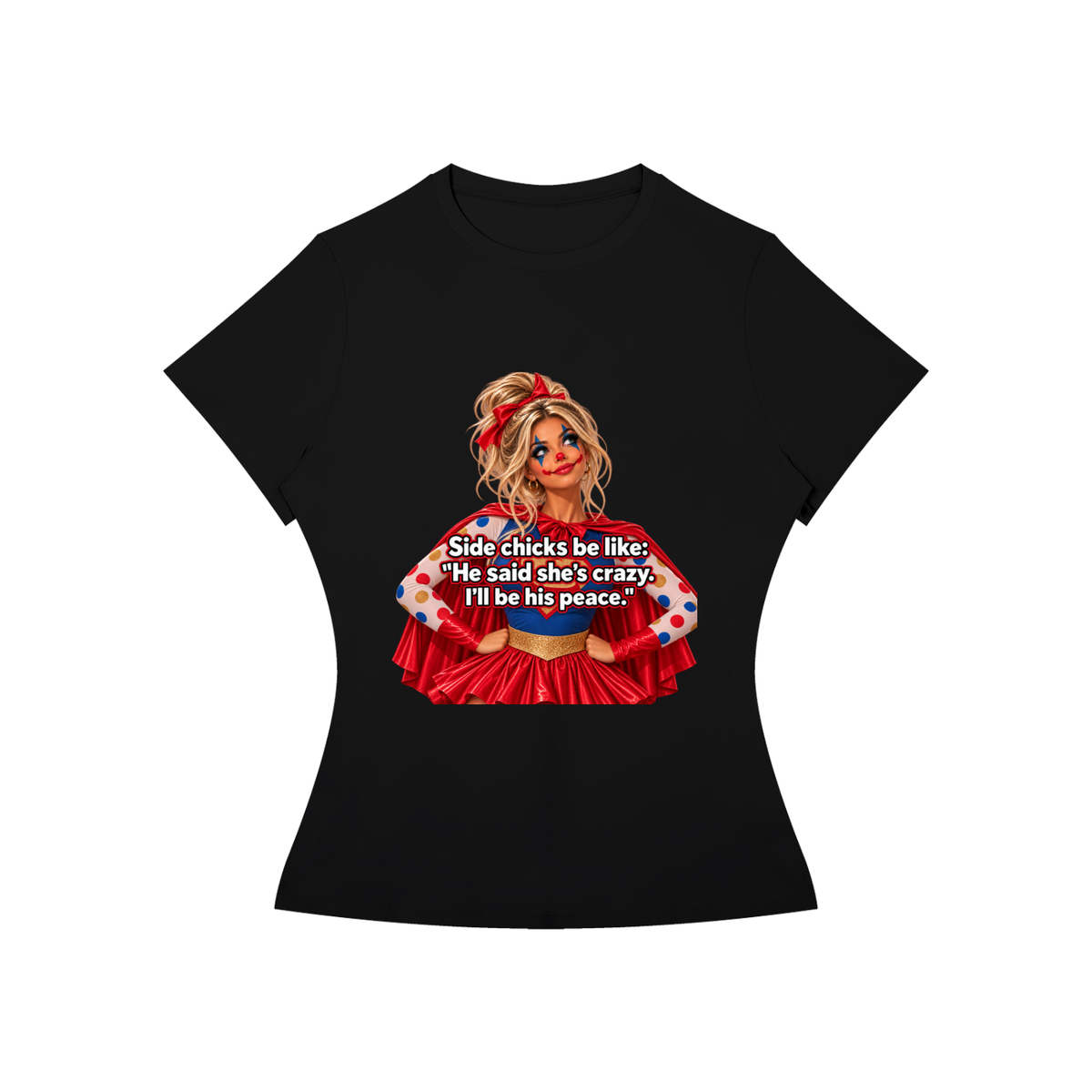 side chick peace Women’s Slim Fit Performance T-Shirt