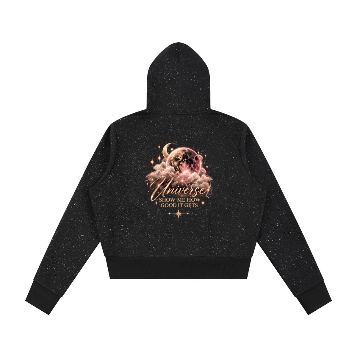 Universe Show Me Women's Sparkles Fleece Full Zip Hoodie